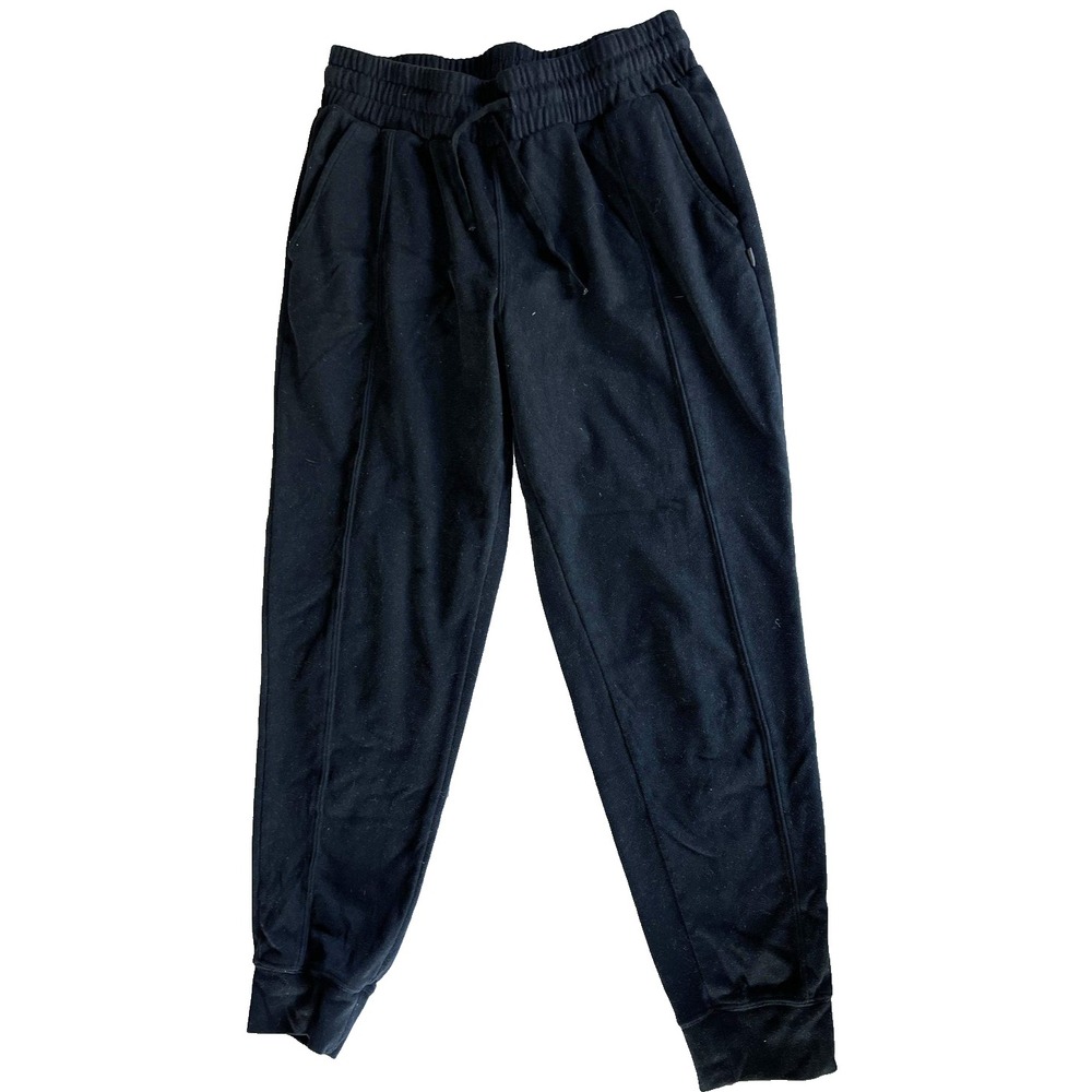 Mondetta Pants Womens Small Black Jogger Cuffed Ankle Elastic Waist Sweatpants